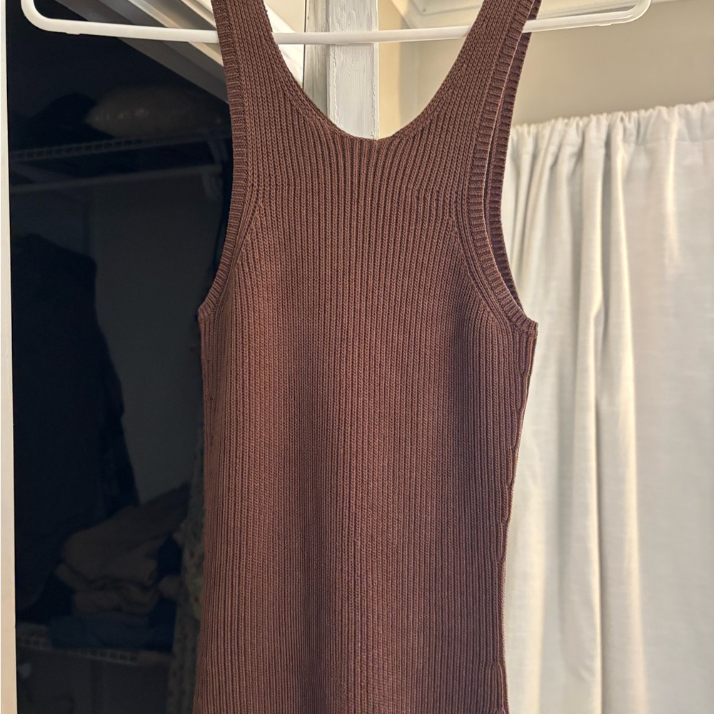 Toteme Brown Ribbed Dress